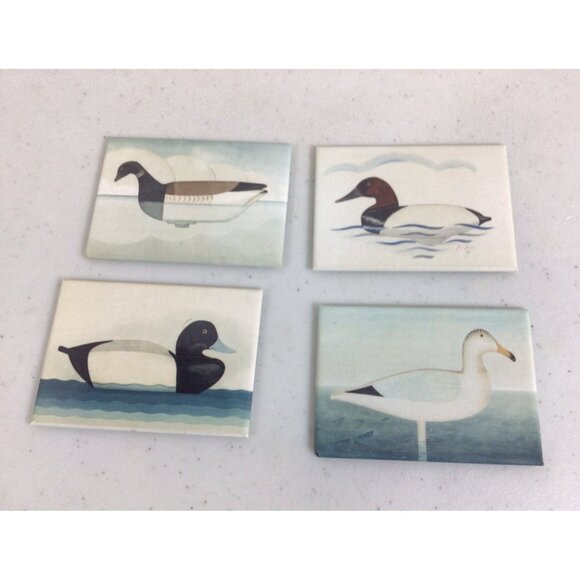 Joel Barber Duck Decoy Fridge Magnets Lot of 4 - Picture 1 of 7
